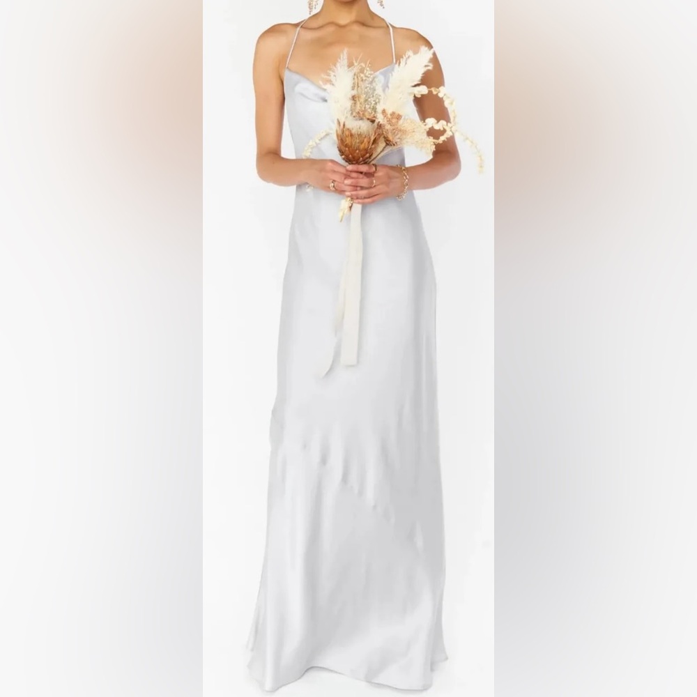 Show Me Your MuMu Ivory Satin Slip Wedding Gown